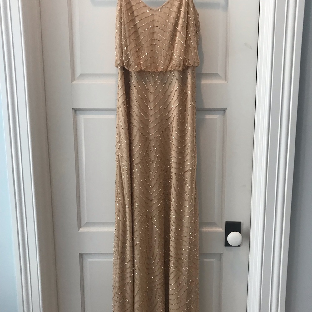 Adrianna Papell Embellished Blouson Gown - size 4